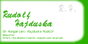 rudolf hajduska business card